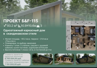 Каркасный дом 115м³